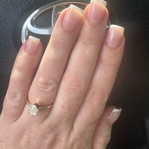 Classic Solitaire Engagement Ring pear shaped 1ct diamond 14k yellow gold band